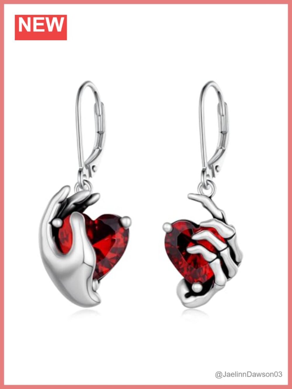 Skeleton Hand Earrings 925 Sterling Silver Dangle Gothic Jewelry Gift for Women